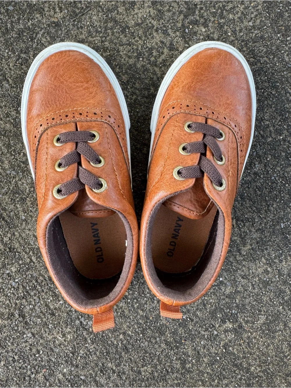 Old Navy Brown Kids Dress Shoes Toddler 8 Church Shoes Sneakers Casual